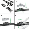 Escovas limpa-vidros para pára-brisas para Citroen C6 Sedan (11.2005-2012) - planas