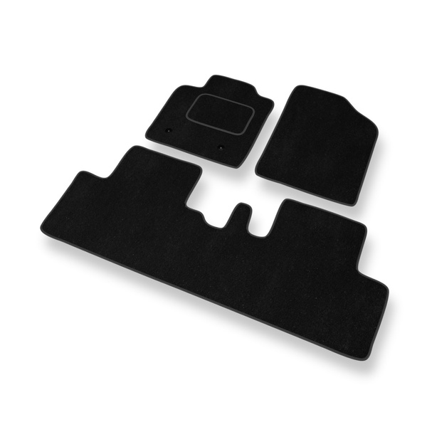 Tapetes de veludo para carros Toyota Avensis Verso II Minivan (2003-2008) - Tapetes para carros preta