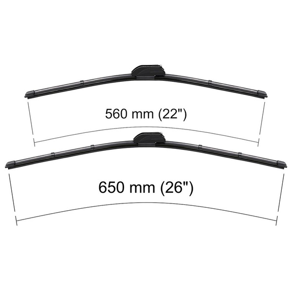 Escovas limpa-vidros para pára-brisas para Ford Transit V, VI Van (01.2000-12.2013) - planas