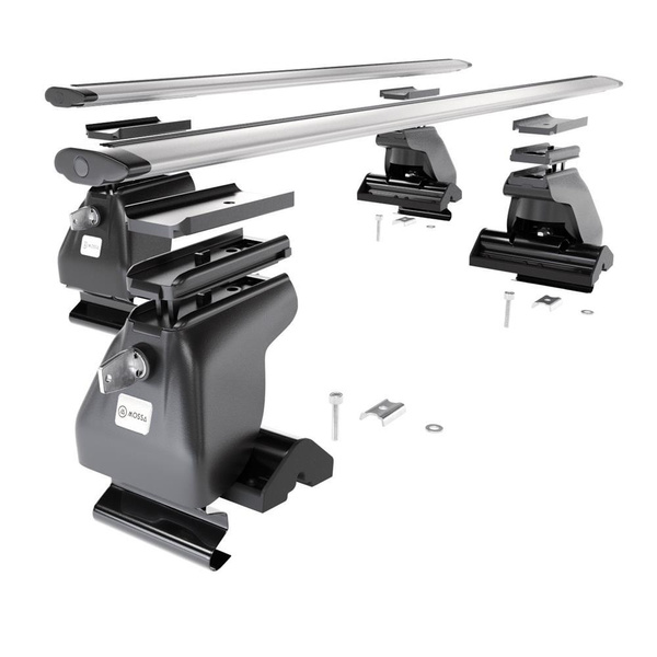 Suporte de tejadilho compatível com Chrysler PT Cruiser Minivan (2001-2010) - bagageiro prata - mala de teto - rack de barras - sem elementos de montagem - Alumínio