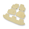 Tapetes de veludo para carros Seat Alhambra II Van (2010-2020) - Tapetes para carros bege