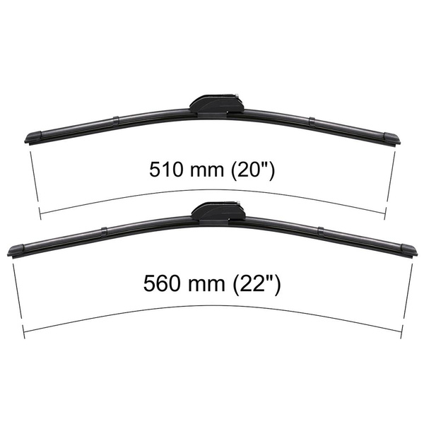 Escovas limpa-vidros para pára-brisas para Hyundai Santa Fe I SUV (09.1999-12.2005) - planas
