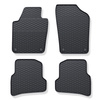 Tapetes de borracha para automóveis Volkswagen Polo V Hatchback, Sedan (2009-2017) - preto - 4 pcs.
