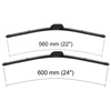 Escovas limpa-vidros para pára-brisas para Peugeot 406 Sedan, SW (10.1996-02.2005) - planas