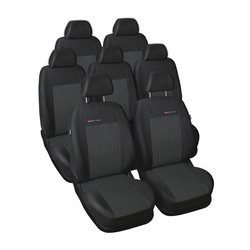 Conjunto de capas para bancos de carro Seat Alhambra II Van (2010-2020) sem assentos para crianças nos bancos traseiros - E1
