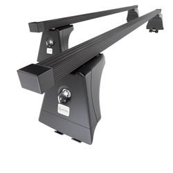 Suporte de tejadilho compatível com Ford Focus mk II Hatchback (2005-2007) - bagageiro preto - mala de teto - rack de barras - pontos de montagem - Aço