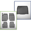 Conjunto de tapetes de bagageira e tapetes de carro feitos sob medida para Peugeot 2008 II SUV (01.2020-....) - parte inferior do porta-malas; sob / sem base móvel de porta-malas (com e sem subwoofer); não para versões elétricas e híbridas