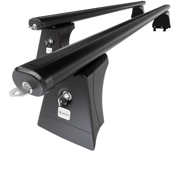 Suporte de tejadilho compatível com Opel Meriva A Minivan (2003-2009) - bagageiro preto - mala de teto - rack de barras - pontos de montagem - Alumínio