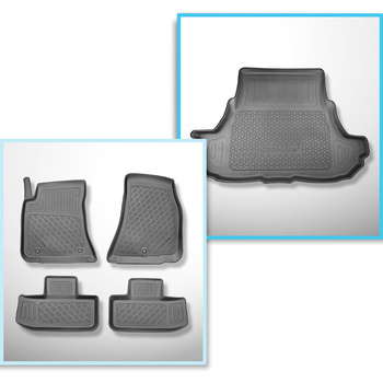 Conjunto de tapetes de bagageira e tapetes de carro feitos sob medida para Dodge