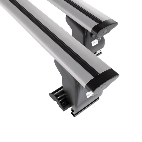 Suporte de tejadilho compatível com Chrysler PT Cruiser Minivan (2001-2010) - bagageiro prata - mala de teto - rack de barras - sem elementos de montagem - Alumínio