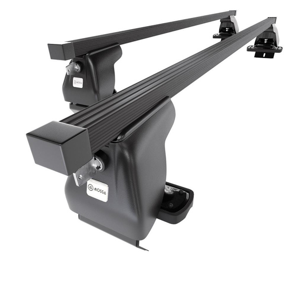 Suporte de tejadilho compatível com Renault Captur I SUV (2013-2019) - bagageiro preto - mala de teto - rack de barras - sem elementos de montagem - Aço