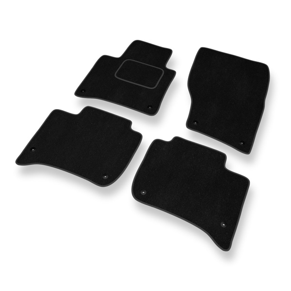Tapetes de veludo para carros Volkswagen Touareg II SUV (2010-2018) - Tapetes para carros preta