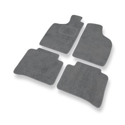 Tapetes de veludo para carros Nissan Navara D22 Pick-Up (1997-2005) - Tapetes para carros cinza