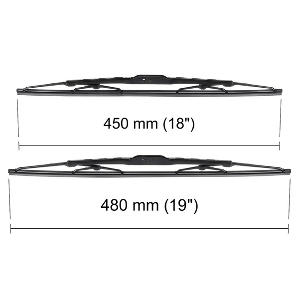 Escovas limpa-vidros para pára-brisas para Fiat 124 Spider Roadster (03.2016-2020) - standard