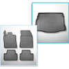 Conjunto de tapetes de bagageira e tapetes de carro feitos sob medida para DS 4 E-Tense Plug-in Hybrid Hatchback (11.2021-....) - também para E-Tense Plug-in Hybrid; não para a versão elétrica
