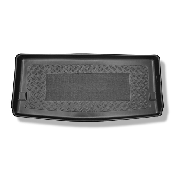 Tapete para a bagageira projetado para Volkswagen Multivan T6 L1 Van (06.2015-2021) - distância entre eixos curtos; para a terceira fileira de assentos; tamanho do tapete 124 cm largura x 56 cm de comprimento