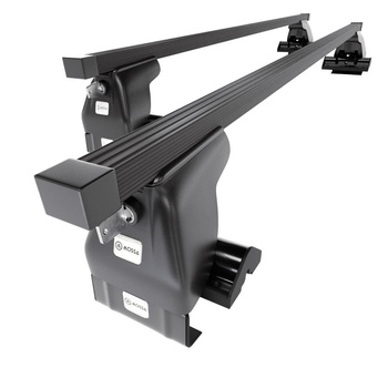 Suporte de tejadilho compatível com Toyota Corolla Verso mk II Minivan (2004-2007) - bagageiro preto - mala de teto - rack de barras - sem elementos de montagem - Aço