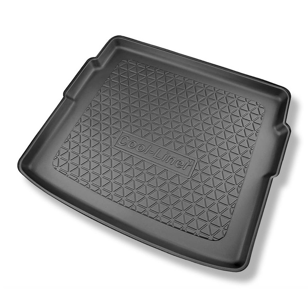 Conjunto de tapetes de bagageira e tapetes de carro feitos sob medida para DS 7 Crossback SUV (01.2019-2022) - também com acionamento híbrido E-Tense; não aplicável a modelos com túnel no segundo banco de assentos; parte inferior do porta-malas; sob / sem