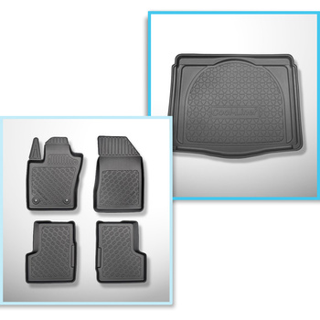 Conjunto de tapetes de bagageira e tapetes de carro feitos sob medida para Jeep 