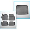 Conjunto de tapetes de bagageira e tapetes de carro feitos sob medida para Toyota Yaris Cross SUV (09.2021-....) - parte superior do porta-malas; base dupla na posição mais alta; também para híbridos