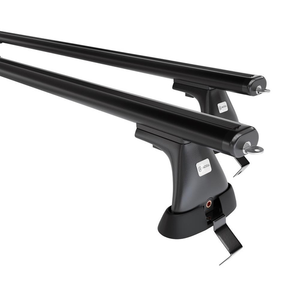 Suporte de tejadilho compatível com Peugeot 508 Sedan (2011-2019) - bagageiro preto - mala de teto - rack de barras - sem elementos de montagem - Alumínio