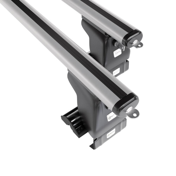 Suporte de tejadilho compatível com Audi A6 C5 Avant (1998-2004) - bagageiro prata - mala de teto - rack de barras - sem elementos de montagem - Alumínio