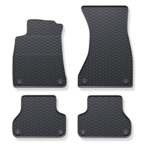 Tapetes de borracha para automóveis Audi A4 B9 Avant, Limusine (2015-2023) - preto - 4 pcs.