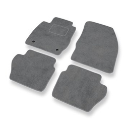 Tapetes de veludo para carros Ford Fiesta VI Hatchback, Van (2008-2012) - Tapetes para carros cinza