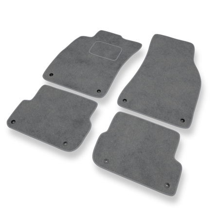 Tapetes de veludo para carros Audi A6 III C6 FL (2006-2011) - Tapetes para carros cinza