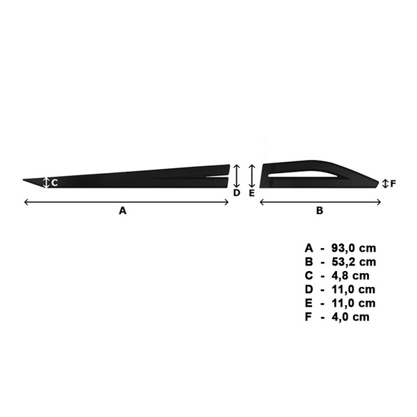 Fitas laterais compatíveis com Suzuki Across SUV (2020-....)