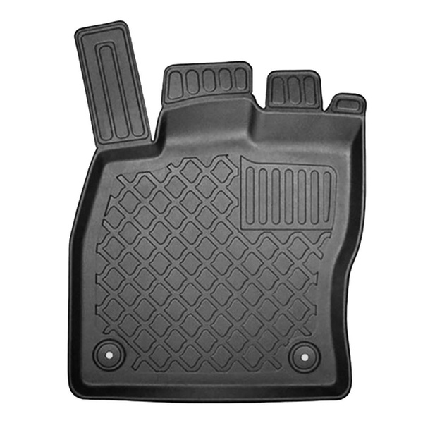 Conjunto de tapetes de bagageira e tapetes de carro feitos sob medida para Volkswagen Golf VIII Hatchback (12.2019-....) - parte superior do porta-malas; base móvel na posição mais alta; roda sobressalente temporária / conjunto de reparação / roda sobress