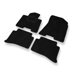 Tapetes de veludo para carros Hyundai Tucson III SUV (2015-2020) - Tapetes para carros preta