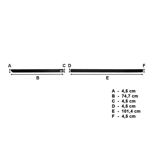 Fitas laterais compatíveis com Skoda Octavia II Liftback (5 portas) - (2004-2013)