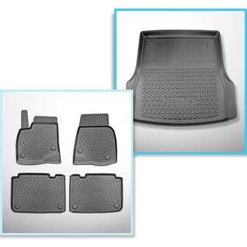 Conjunto de tapetes de bagageira e tapetes de carro feitos sob medida para Tesla