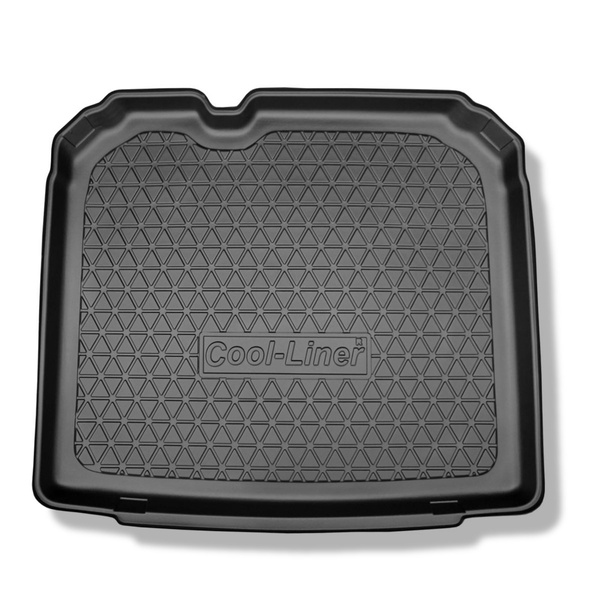 Tapete para a bagageira projetado para Audi Q3 SUV (08.2011-06.2018) - parte inferior do porta-malas; sem roda sobressalente temporária; também para a versão Quattro