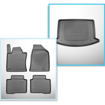 Conjunto de tapetes de bagageira e tapetes de carro feitos sob medida para Ssang