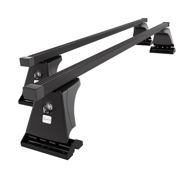 Suporte de tejadilho compatível com Peugeot 5008 Minivan (2009-2017) - bagageiro preto - mala de teto - rack de barras - pontos de montagem - Aço