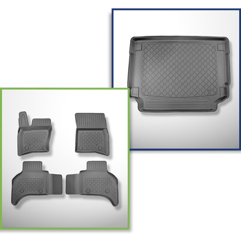 Conjunto de tapetes de bagageira e tapetes de carro feitos sob medida para Land 
