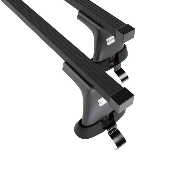 Suporte de tejadilho compatível com Volkswagen Passat B6 Sedan (2004-2009) - bagageiro preto - mala de teto - rack de barras - sem elementos de montagem - Aço