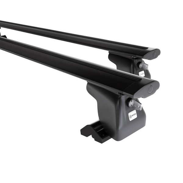 Suporte de tejadilho compatível com Citroen Xantia Combo (1996-2001) - bagageiro preto - mala de teto - rack de barras - Perfil T - Alumínio