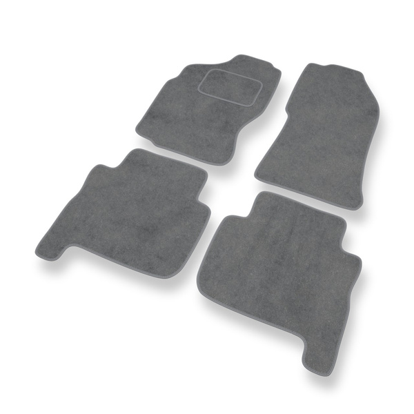 Tapetes de veludo para carros Nissan Terrano I SUV (1993-2000) 3 portas - Tapetes para carros cinza