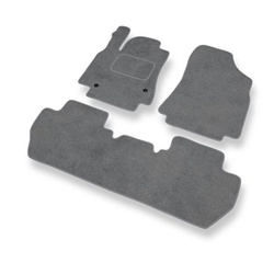 Tapetes de veludo para carros Peugeot Partner II Van (2008-2018) - Tapetes para carros cinza