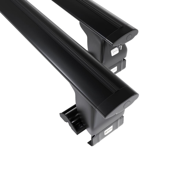 Suporte de tejadilho compatível com Audi A6 C6 Limousine (2004-2010) - bagageiro preto - mala de teto - rack de barras - sem elementos de montagem - Alumínio