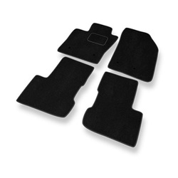 Tapetes de veludo para carros Fiat 500X Crossover (2015-2024) - Tapetes para carros preta