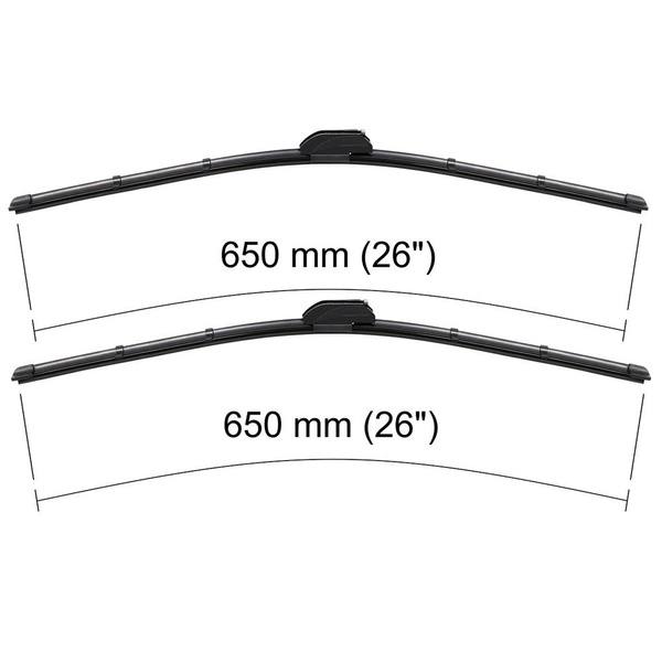 Escovas limpa-vidros para pára-brisas para Renault Master III Van (02.2010-2024) - planas