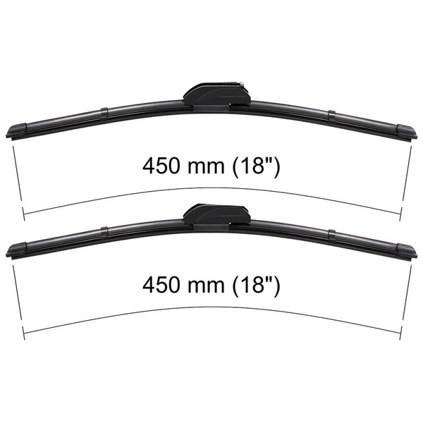 Escovas limpa-vidros para pára-brisas para Mazda MX-5 II, III Roadster (08.1989-03.2015) - planas