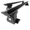 Suporte de tejadilho compatível com Dodge Grand Caravan Van (2006-2007) - bagageiro preto - mala de teto - rack de barras - Perfil T - Alumínio