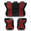 Capas de carro universais para Seat Ibiza II, III, IV, V (1993-....) - vermelho