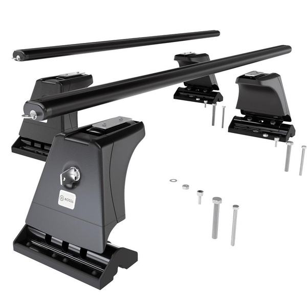 Suporte de tejadilho compatível com Peugeot 5008 Minivan (2009-2017) - bagageiro preto - mala de teto - rack de barras - pontos de montagem - Alumínio