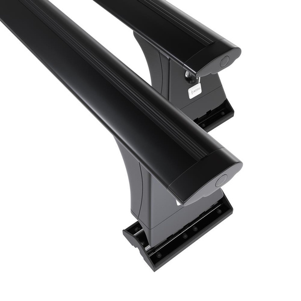 Suporte de tejadilho compatível com Hyundai i30 II Hatchback (2012-2017) - bagageiro preto - mala de teto - rack de barras - pontos de montagem - Alumínio